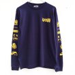 画像1: 【CRACKLIMB】 日本語 LONG TEE (NAVY) (1)