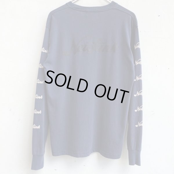 画像2: 【CRACKLIMB】'17 NEWFUNK LOGO WASH LONG TEE (NAVY) (2)