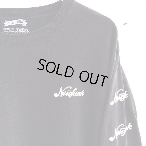 画像4: 【CRACKLIMB】'17 NEWFUNK LOGO WASH LONG TEE (BLACK) (4)