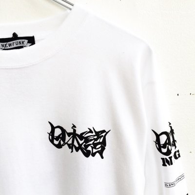 画像2: 【CRACKLIMB】 日本語 LONG TEE (WHITE)