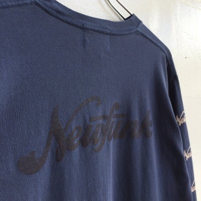 画像3: 【CRACKLIMB】'17 NEWFUNK LOGO WASH LONG TEE (NAVY)