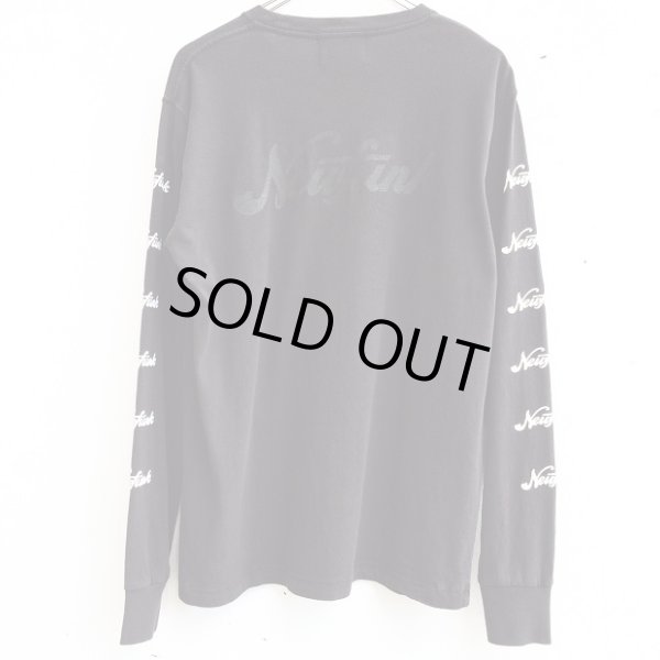 画像2: 【CRACKLIMB】'17 NEWFUNK LOGO WASH LONG TEE (BLACK) (2)