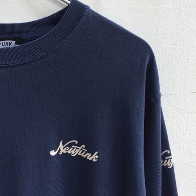 画像2: 【CRACKLIMB】'17 NEWFUNK LOGO WASH LONG TEE (NAVY)