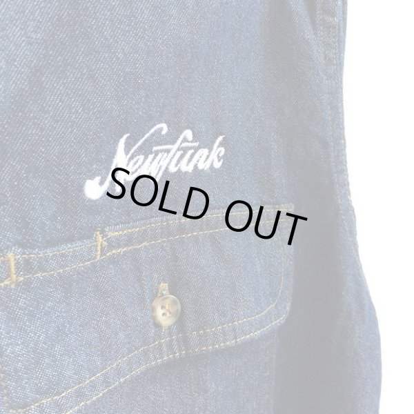 画像4: 【CRACKLIMB】'17 NEWFUNK LOGO DENIM SHIRT (INDIGO) (4)