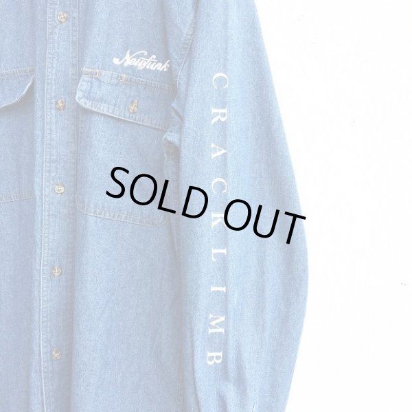 画像5: 【CRACKLIMB】'17 NEWFUNK LOGO DENIM SHIRT (LIGHT INDIGO) (5)