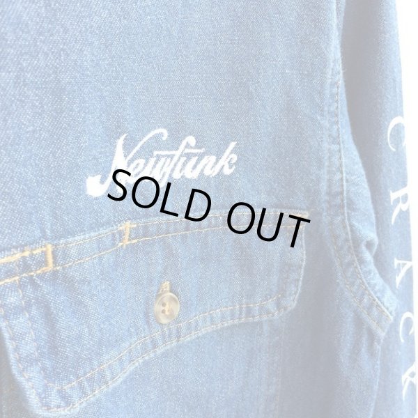 画像4: 【CRACKLIMB】'17 NEWFUNK LOGO DENIM SHIRT (LIGHT INDIGO) (4)