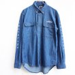 画像1: 【CRACKLIMB】'17 NEWFUNK LOGO DENIM SHIRT (LIGHT INDIGO) (1)