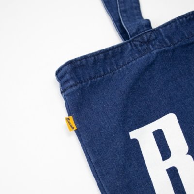 画像1: 【RIVAXIDE】'CONVEX LOGO' TOTE BAG (INDIGO)