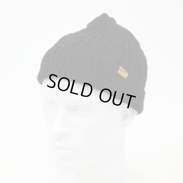 画像2: 【RIVAXIDE】'CONVEX LOGO' Braid Knit Cap [2016] (BLACK) (2)