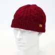 画像2: 【RIVAXIDE】'CONVEX LOGO' Braid Knit Cap [2016] (WINE) (2)