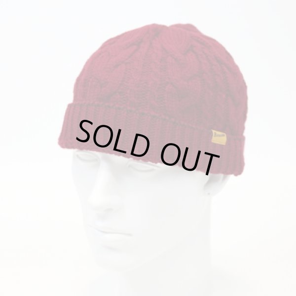 画像2: 【RIVAXIDE】'CONVEX LOGO' Braid Knit Cap [2016] (WINE) (2)