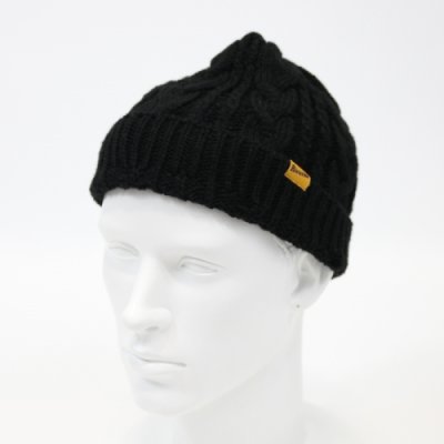 画像1: 【RIVAXIDE】'CONVEX LOGO' Braid Knit Cap [2016] (BLACK)