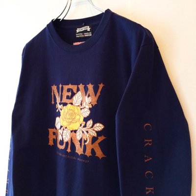 画像3: 【CRACKLIMB】FLOWER LONG TEE (NAVY)