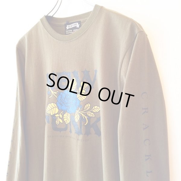 画像2: 【CRACKLIMB】FLOWER LONG TEE (OLIVE) (2)
