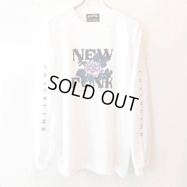 画像1: 【CRACKLIMB】FLOWER LONG TEE (WHITE) (1)