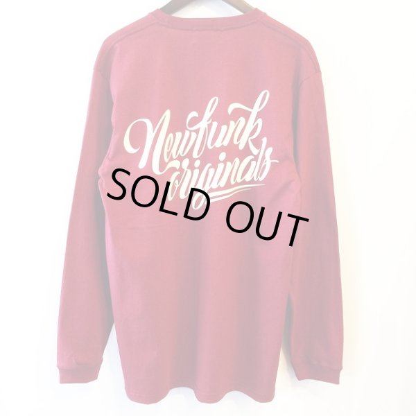 画像2: 【CRACKLIMB】NEWFUNK ORIGINAL'S LONG TEE (WINE) (2)