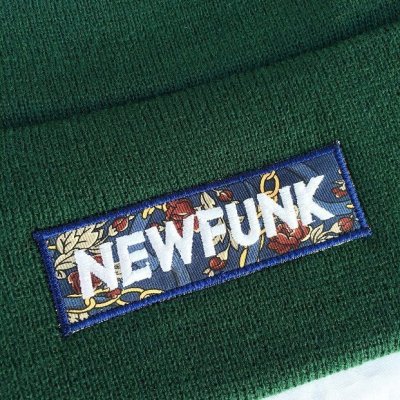 画像1: 【CRACKLIMB】NEWFUNK BOX KNIT CAP (D.GREEN)