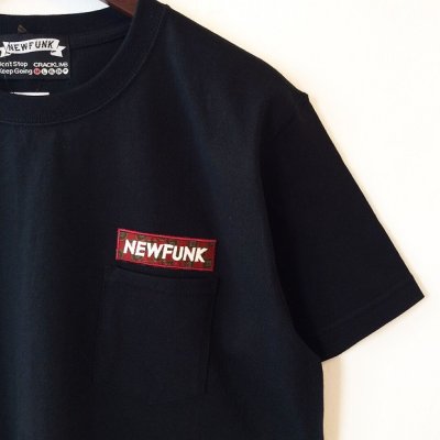 画像1: 【CRACKLIMB】NEWFUNK BOX POCKET TEE (BLACK)