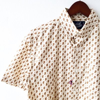 画像1: Cream Paisley Shirt / size: L