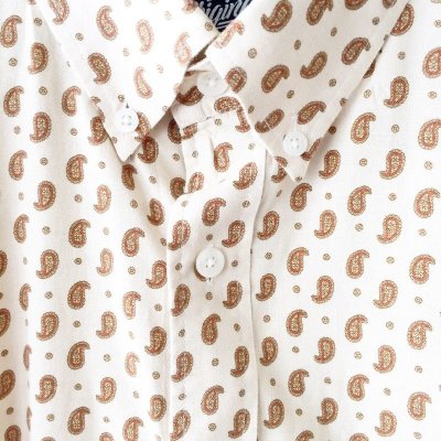 画像2: Cream Paisley Shirt / size: L