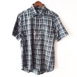 画像1: Green Check Shirt / size: M (1)