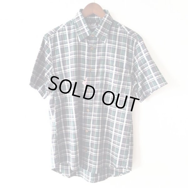 画像1: Green Check Shirt / size: M (1)