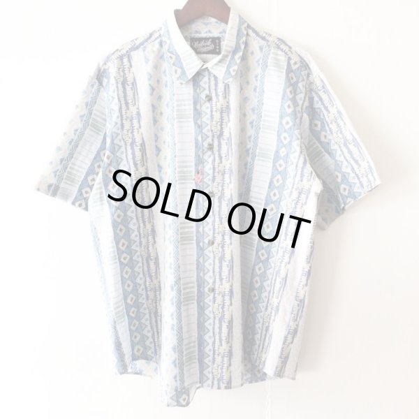 画像1: Bleu Marble Shirt / size: L (1)