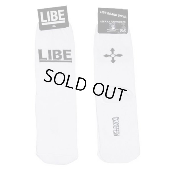 画像1: 【LIBE BRAND】BIG LOGO SOX (WHITE) (1)