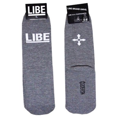 画像3: 【LIBE BRAND】BIG LOGO SOX (GRAY)