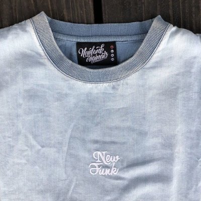 画像1: 【CRACKLIMB】NEWFUNK CUTSEW TEE (LIGHT INDIGO)