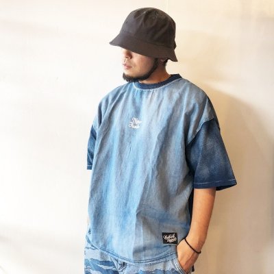 画像3: 【CRACKLIMB】NEWFUNK CUTSEW TEE (INDIGO)