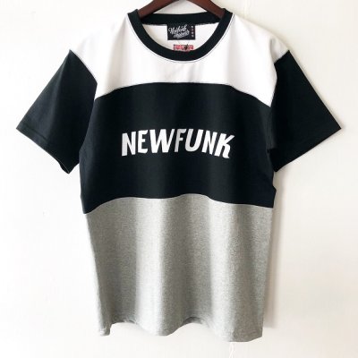 画像1: 【NEWFUNK】THREE FOOTBALL TEE (W/B/G)