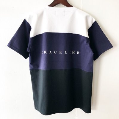 画像2: 【CRACKLIMB】THREE FOOTBALL TEE (W/N/B)