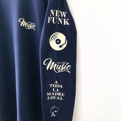 画像3: 【NEWFUNK】MUSIC ALL DAY LONG SLEEVE SHIRT (Navy)