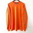 画像1: 【CRACKLIMB】'17 NEWFUNK LOGO LONG TEE (Orange) (1)