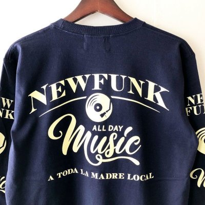 画像2: 【NEWFUNK】MUSIC ALL DAY LONG SLEEVE SHIRT (Navy)