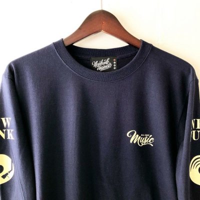 画像1: 【NEWFUNK】MUSIC ALL DAY LONG SLEEVE SHIRT (Navy)