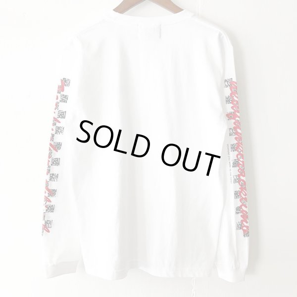 画像2: 【CRACKLIMB】FLAG LONG TEE (WHITE) (2)