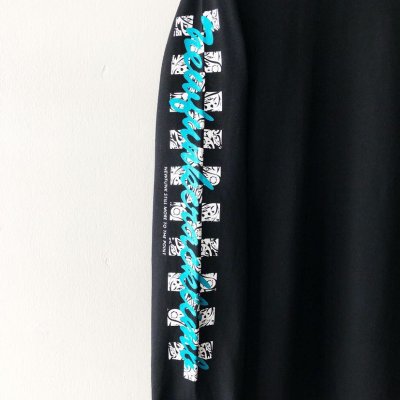 画像1: 【CRACKLIMB】FLAG LONG TEE (BLACK)