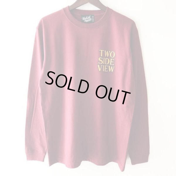 画像2: 【CRACKLIMB】TWO SIDE VIEW LONG TEE + CDセット (WINE) (2)