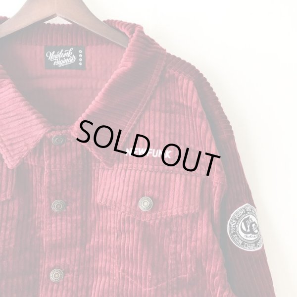 画像3: 【CRACKLIMB】THICK CODYROY JACKET (WINE) (3)