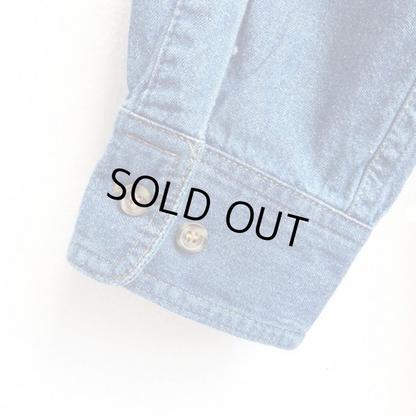 画像6: 【NEWFUNK】BOX LOGO DENIM SHIRT (LIGHT INDIGO) (6)