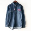 画像1: 【NEWFUNK】BOX LOGO DENIM SHIRT (INDIGO) (1)