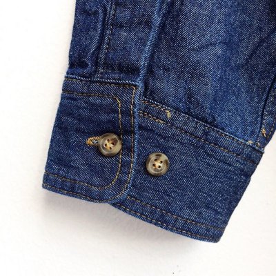 画像3: 【NEWFUNK】BOX LOGO DENIM SHIRT (INDIGO)