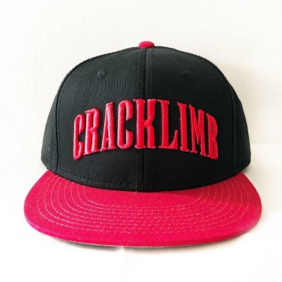 画像3: 【CRACKLIMB】ARCH CRACK SNAPBACK CAP (BLACK×RED)