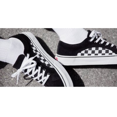 画像1: VANS Lampin Checker Black