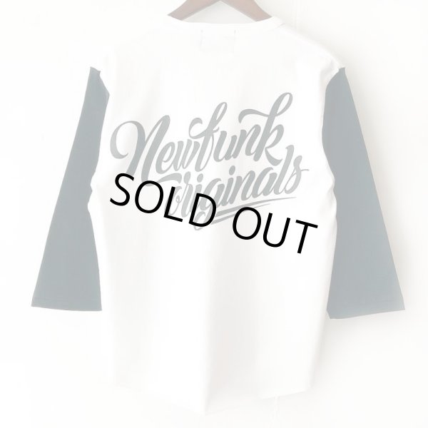 画像2: 【NEWFUNK】NEWFUNK ORIGINAL'S BASEBALL TEE (WHITE) (2)