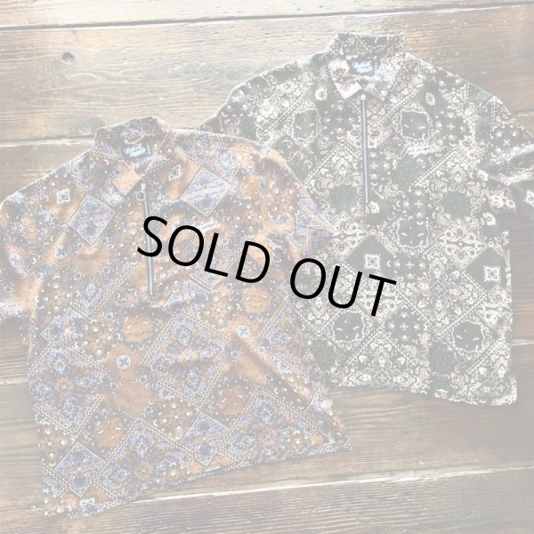 画像6: 【NEWFUNK】PAISLEY HALF ZIP SHIRT (GREEN) (6)