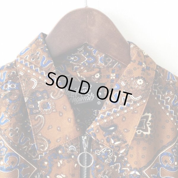 画像4: 【NEWFUNK】PAISLEY HALF ZIP SHIRT (BROWN) (4)