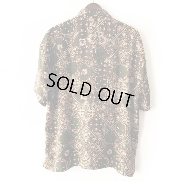 画像2: 【NEWFUNK】PAISLEY HALF ZIP SHIRT (GREEN) (2)